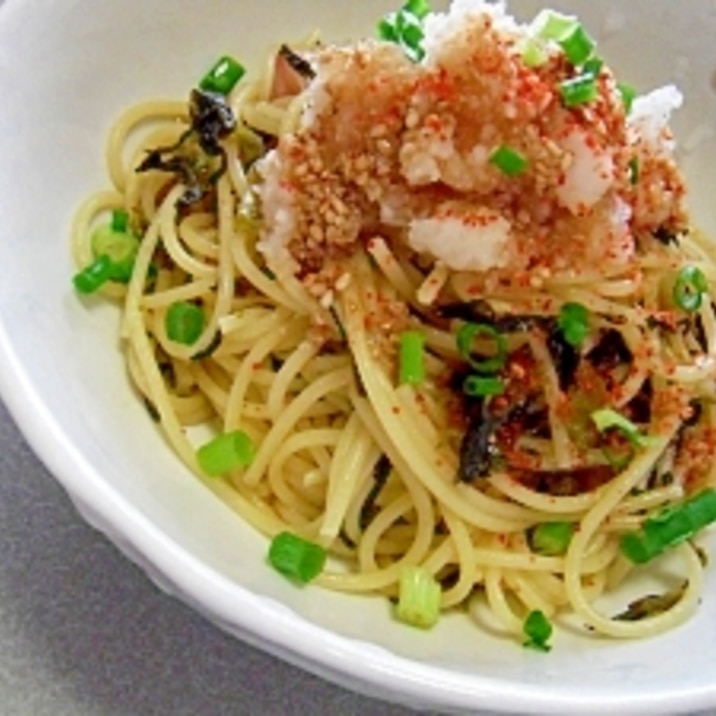 和風 高菜と大根おろしのさっぱりスパゲティ レシピ 作り方 By すぴかか 楽天レシピ